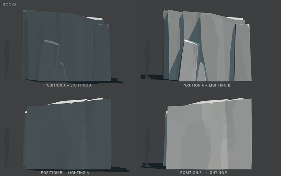 Low Poly Rocks stone sculpture Low-poly 3D model_88