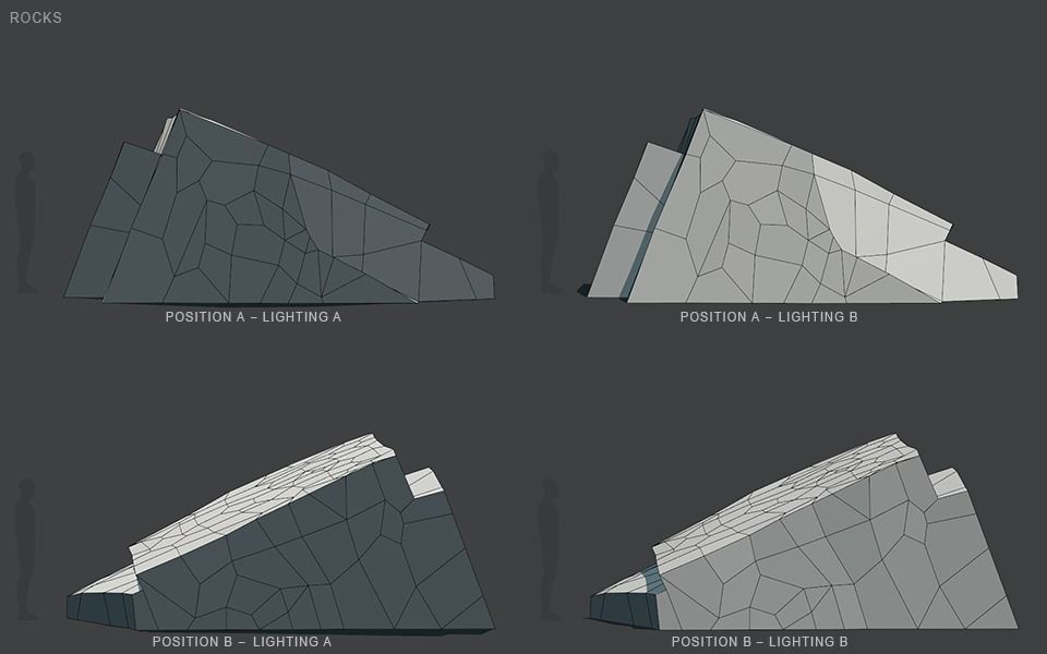 Low Poly Rocks stone sculpture Low-poly 3D model_97