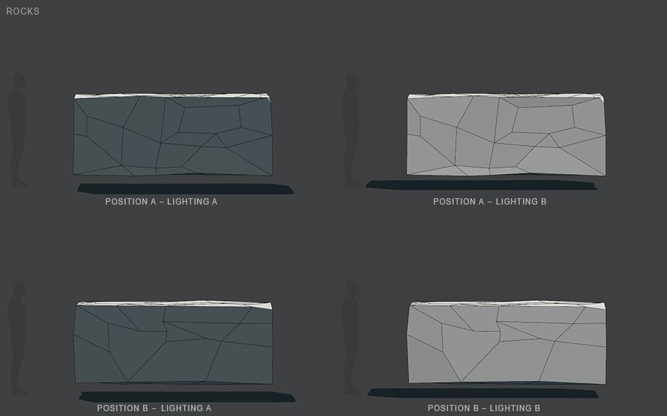 Low Poly Rocks stone sculpture Low-poly 3D model_83