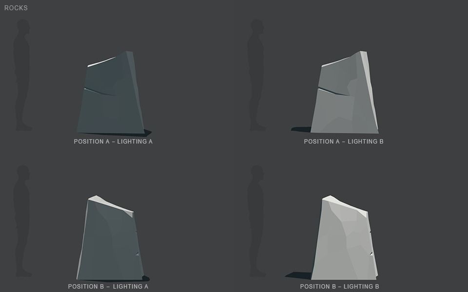 Low Poly Rocks stone sculpture Low-poly 3D model_68