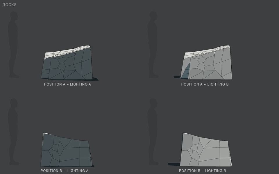 Low Poly Rocks stone sculpture Low-poly 3D model_71