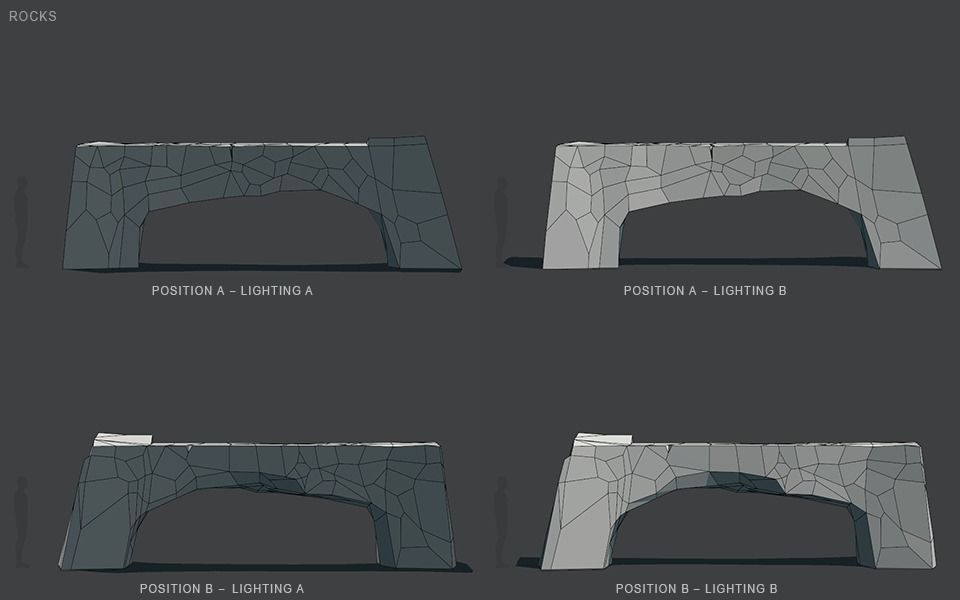 Low Poly Rocks stone sculpture Low-poly 3D model_103