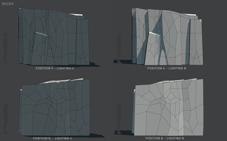 Low Poly Rocks stone sculpture Low-poly 3D model_89