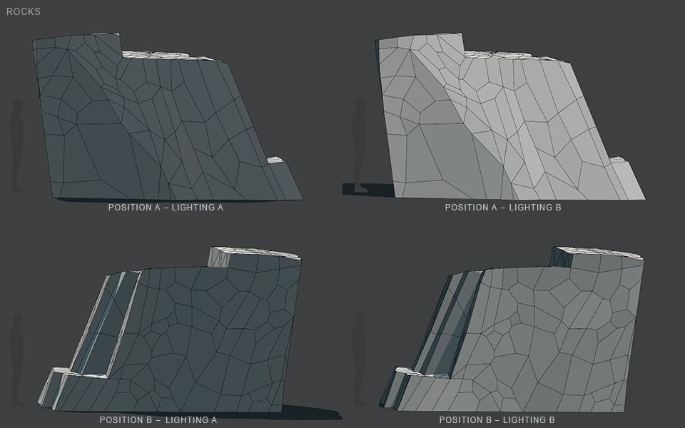 Low Poly Rocks stone sculpture Low-poly 3D model_95
