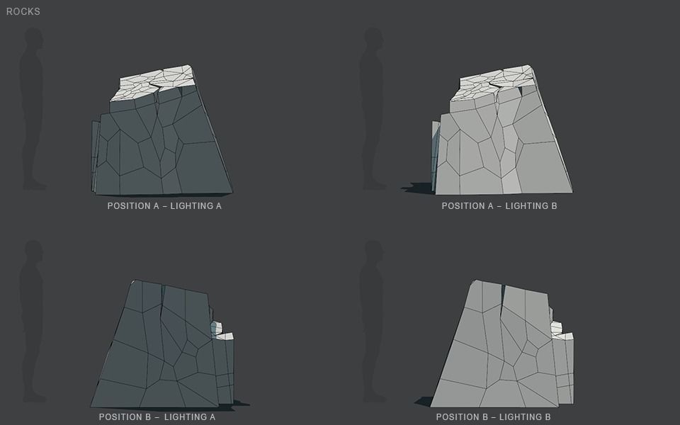 Low Poly Rocks stone sculpture Low-poly 3D model_73