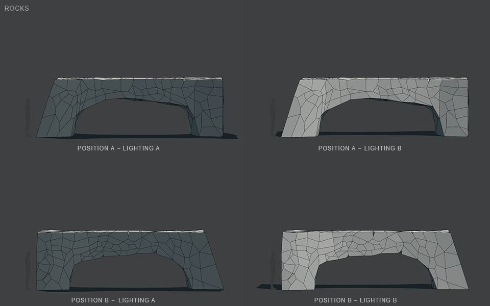 Low Poly Rocks stone sculpture Low-poly 3D model_107