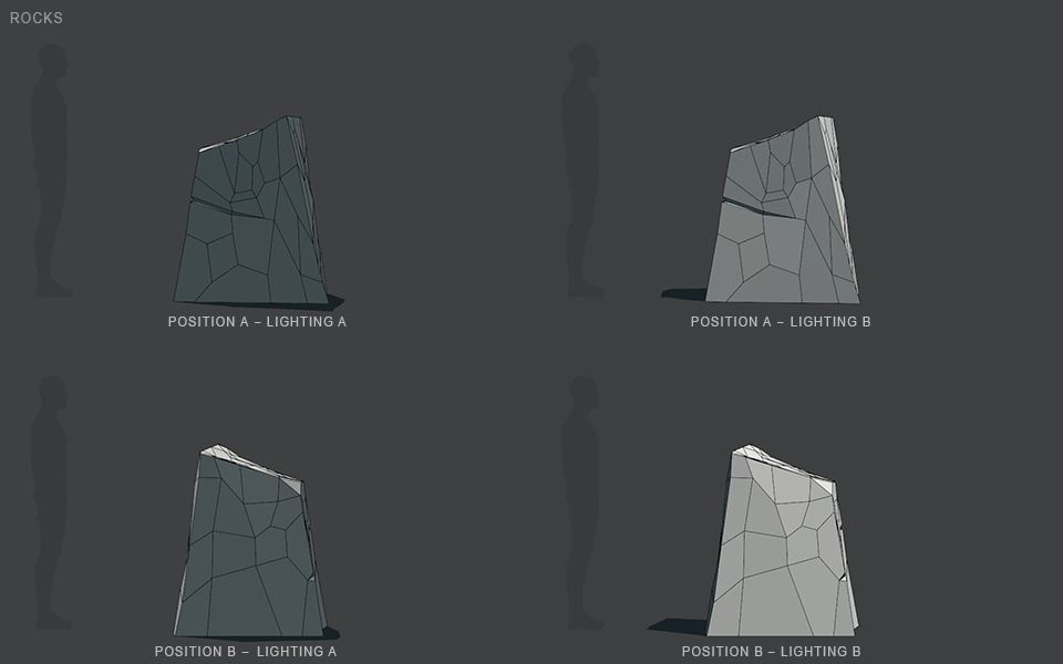 Low Poly Rocks stone sculpture Low-poly 3D model_69