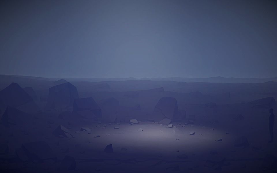 Low Poly Stones three pieces of paper Low-poly 3D model_11