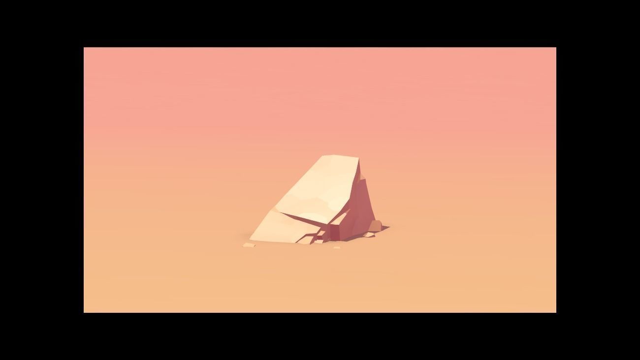 Low Poly Stones three pieces of paper Low-poly 3D model_14