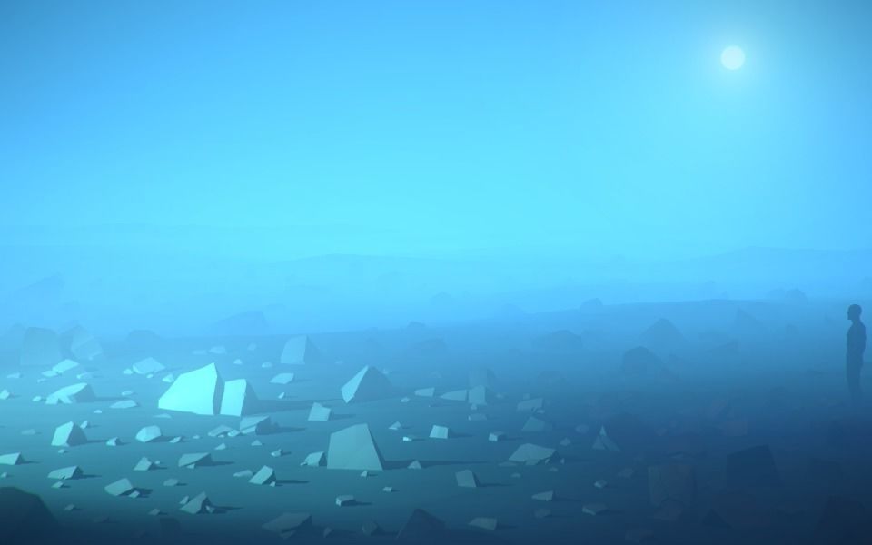 Low Poly Stones three pieces of paper Low-poly 3D model_7