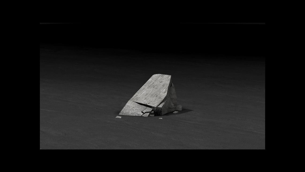 Low Poly Stones three pieces of paper Low-poly 3D model_12