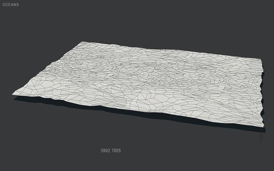 Low Poly Stones three pieces of paper Low-poly 3D model_78