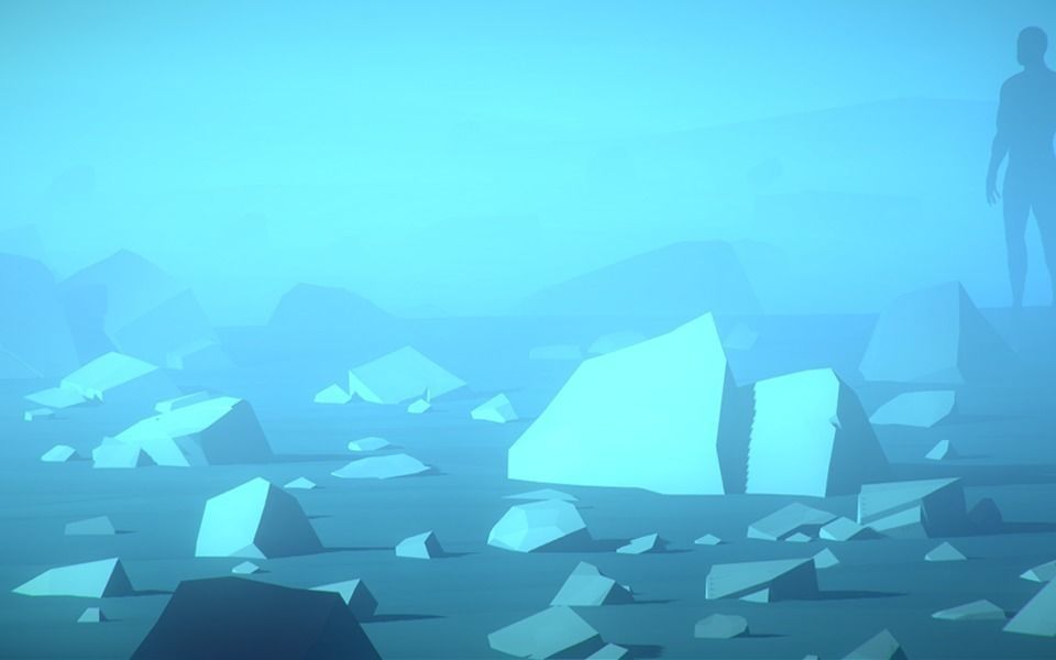 Low Poly Stones three pieces of paper Low-poly 3D model_41