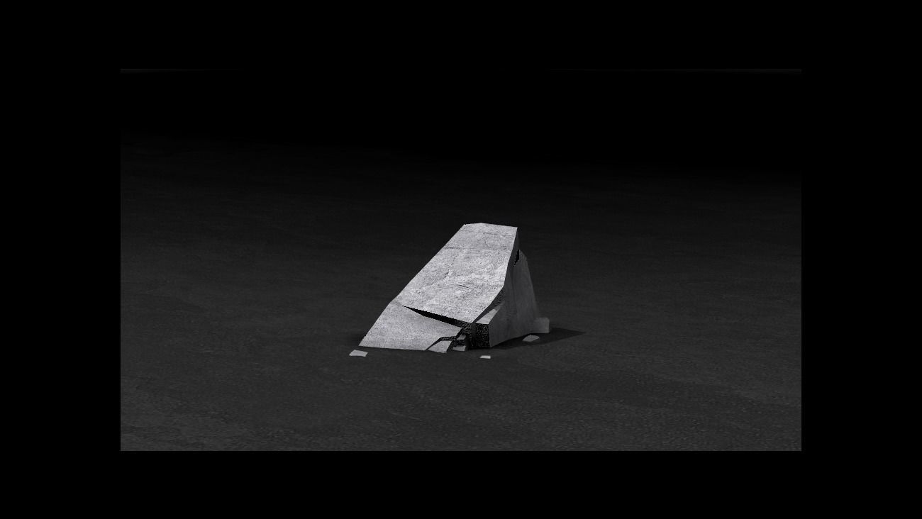 Low Poly Stones three pieces of paper Low-poly 3D model_10