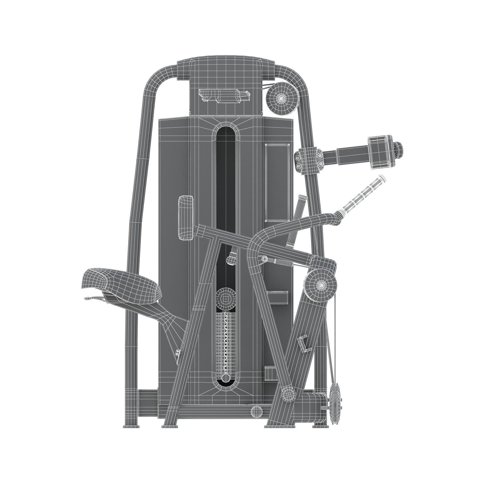 Technogym - Selectorised - Low Row  3D model_6