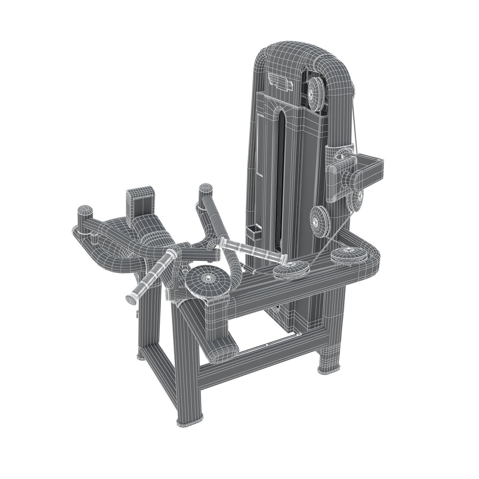 Technogym - Selectorised - Upper Back 3D model_7