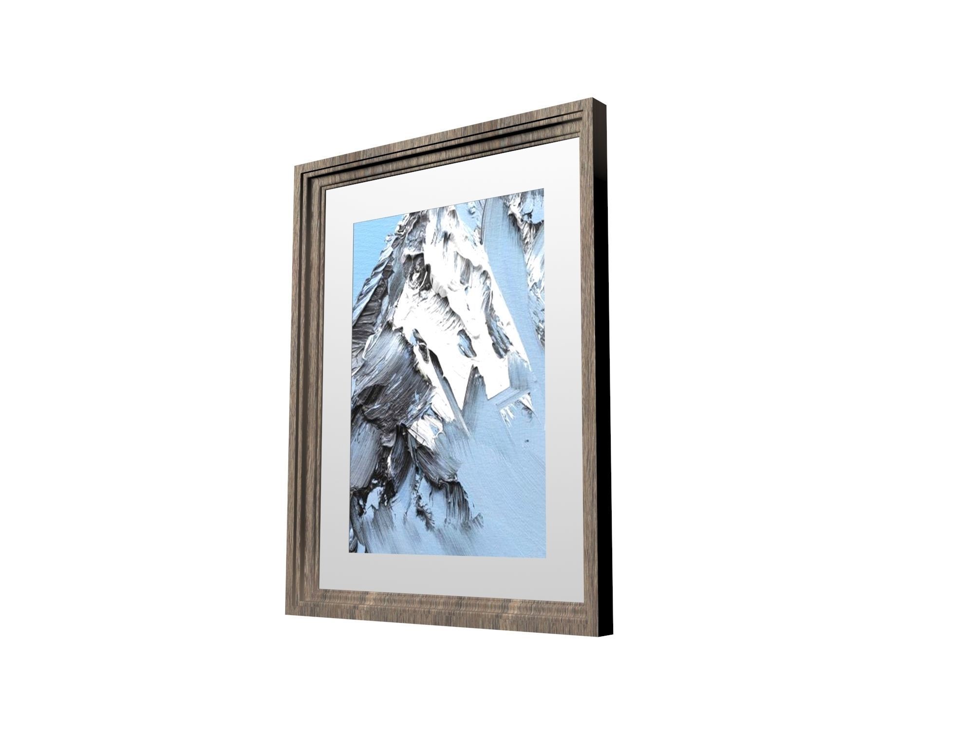 wooden photo frame free 3D model | CGTrader