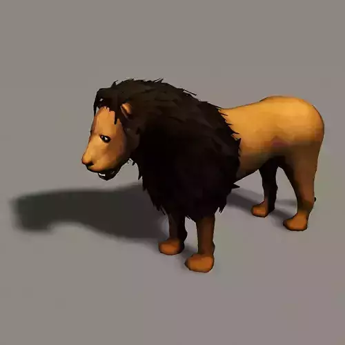 Lion 3d Lowpoly model
