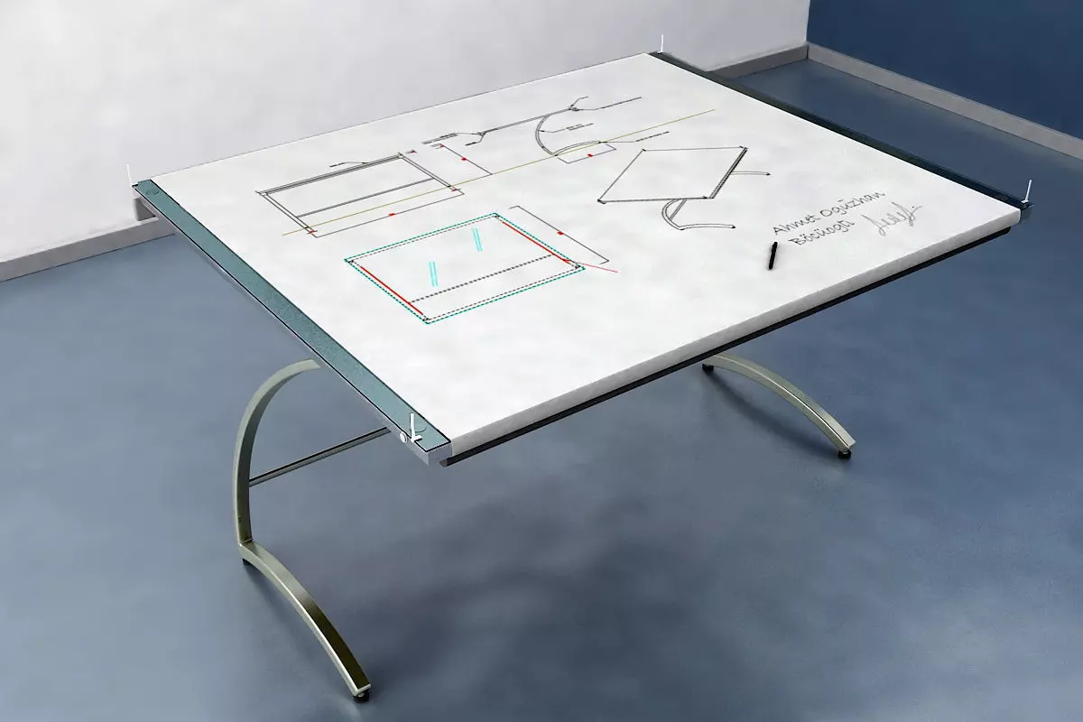 Drawing Table School Project 3D model_0