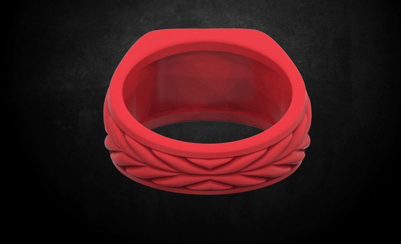Ring with stones size 9 187 3D print model_12