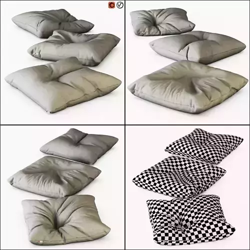 Pouf Confettone Impermeabile 3D model