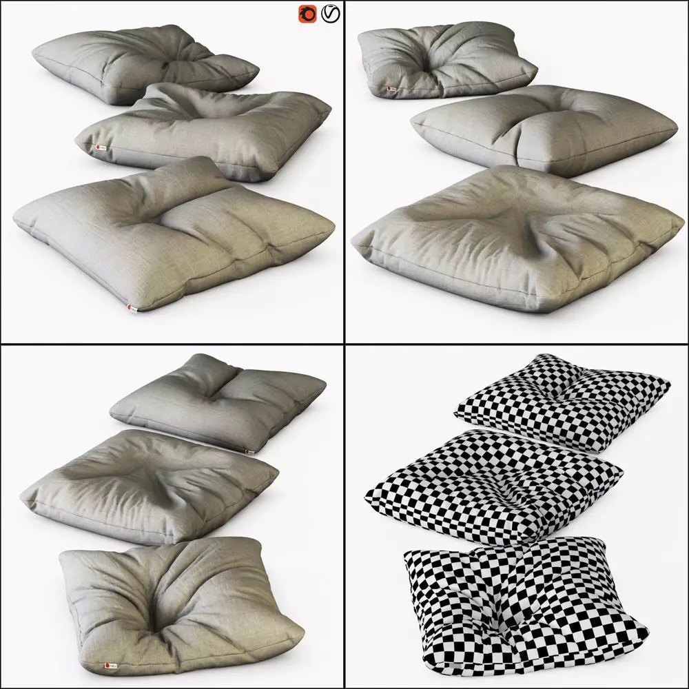 Pouf Confettone Impermeabile 3D model_0