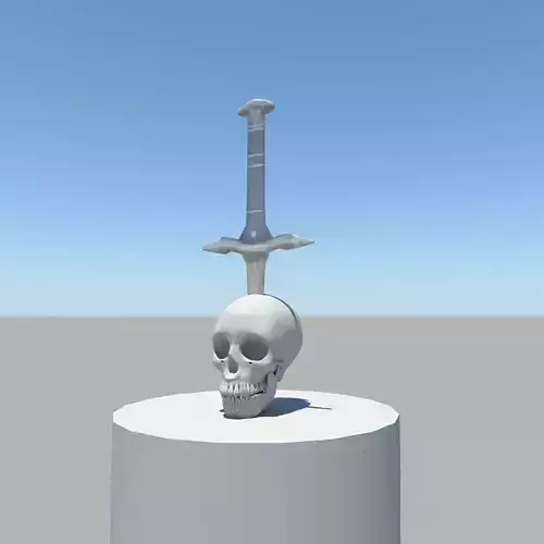 Human skull  3D print model