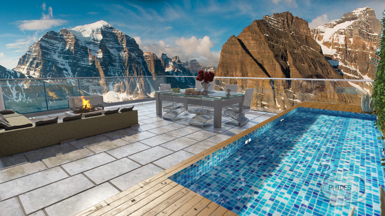 Bedroom 3 interior and exterior 3D model_4