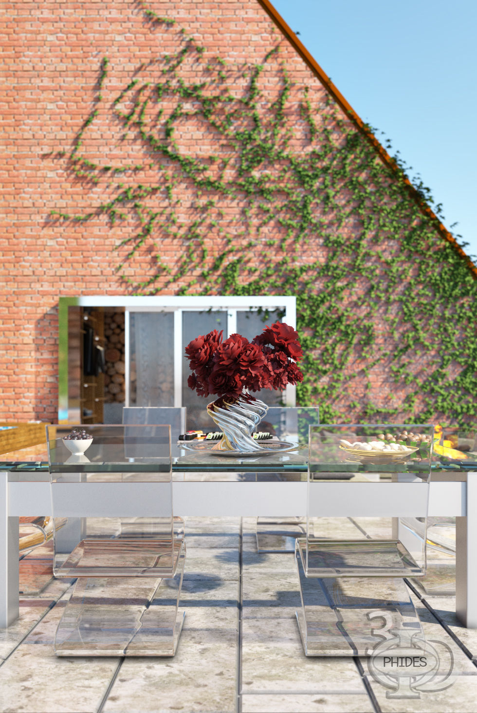 Bedroom 3 interior and exterior 3D model_2