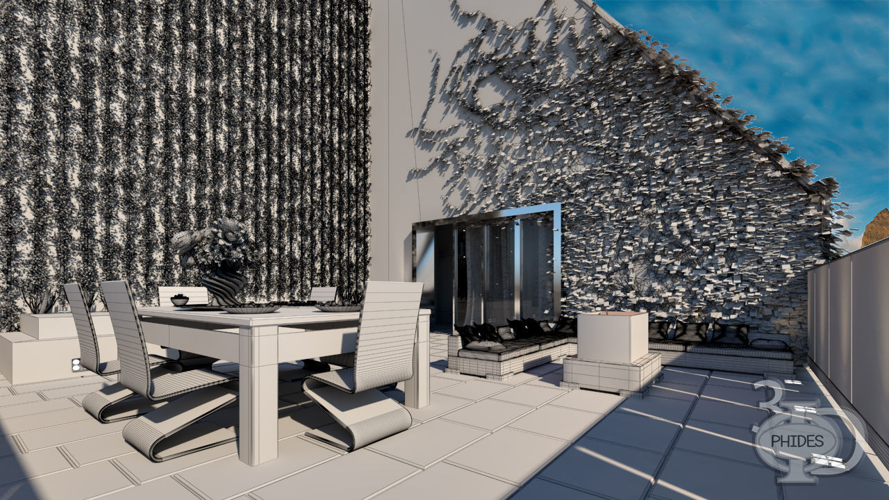 Bedroom 3 interior and exterior 3D model_8