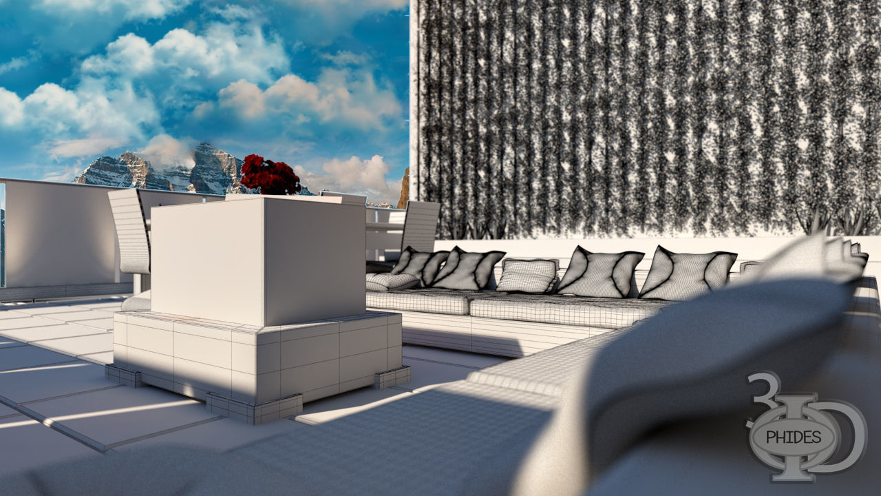 Bedroom 3 interior and exterior 3D model_11