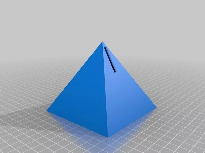 Pyramid Piggy Bank Free 3D print model