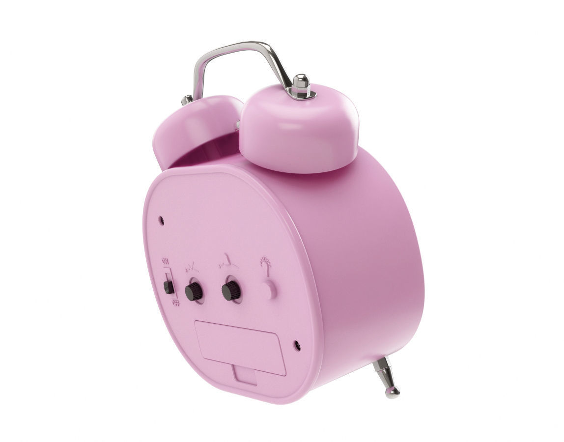 Goldfox Fashion Oval Cute Twin Double Bell Desk Alarm Clock  3D model_1