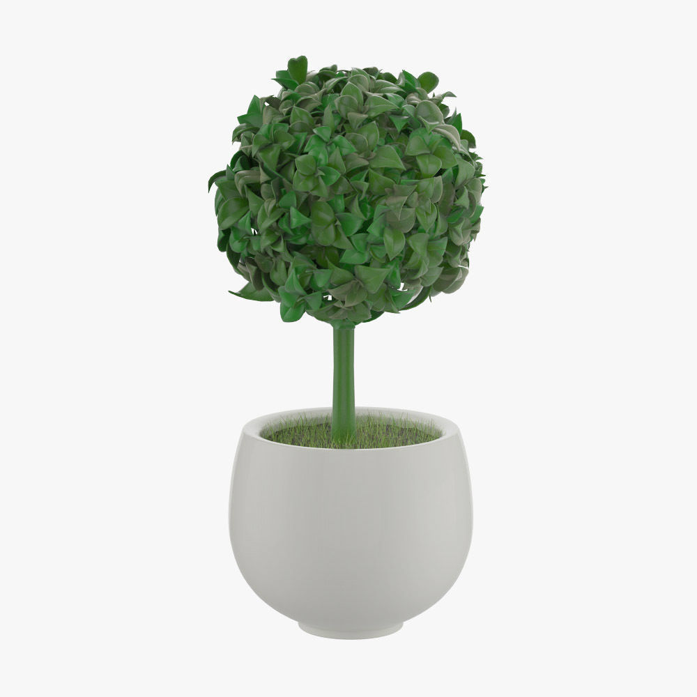 Artificial cacti rubberized topiary style 3D model_1