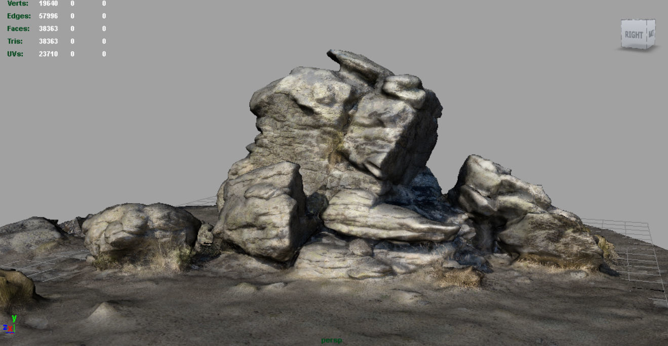 ROCK 25 Low-poly 3D model_5