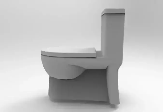 Water closet WC Low-poly 3D model