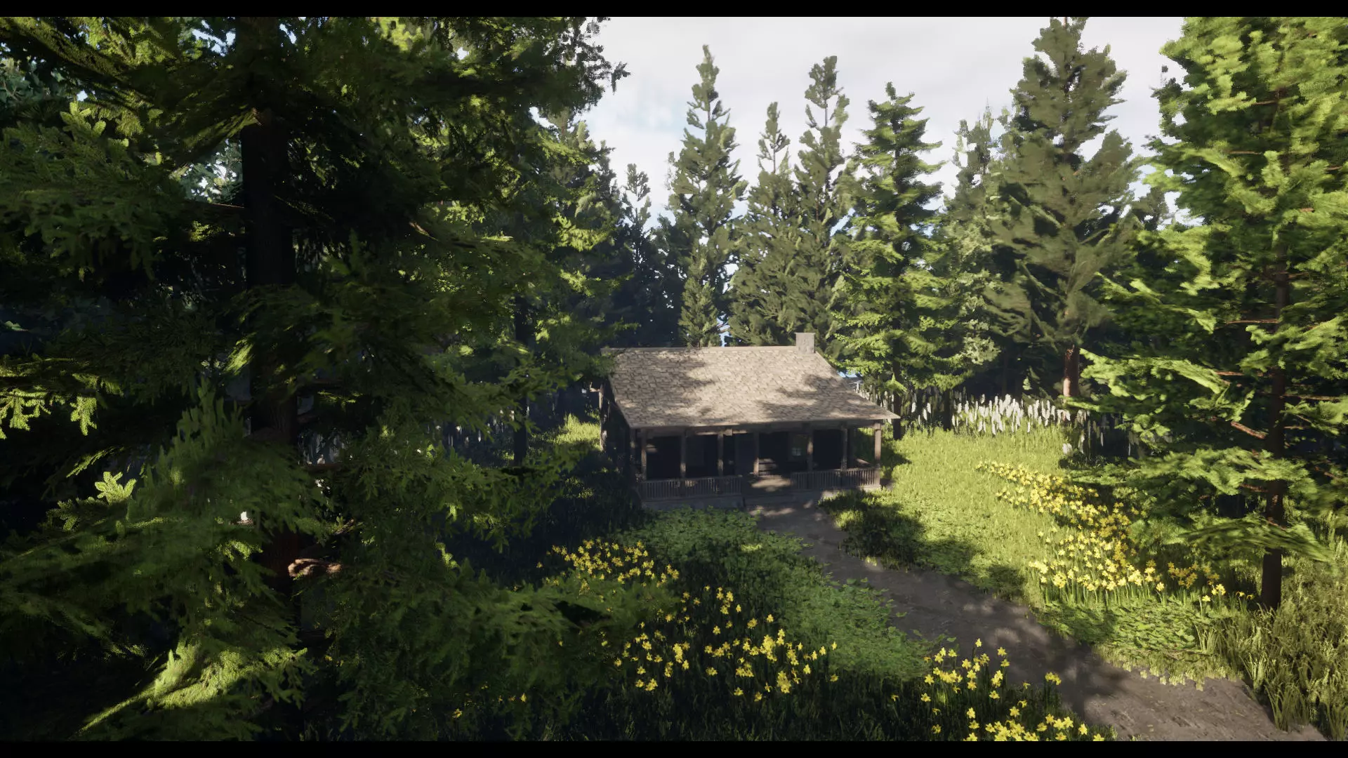 Log Cabin Low-poly 3D model_3