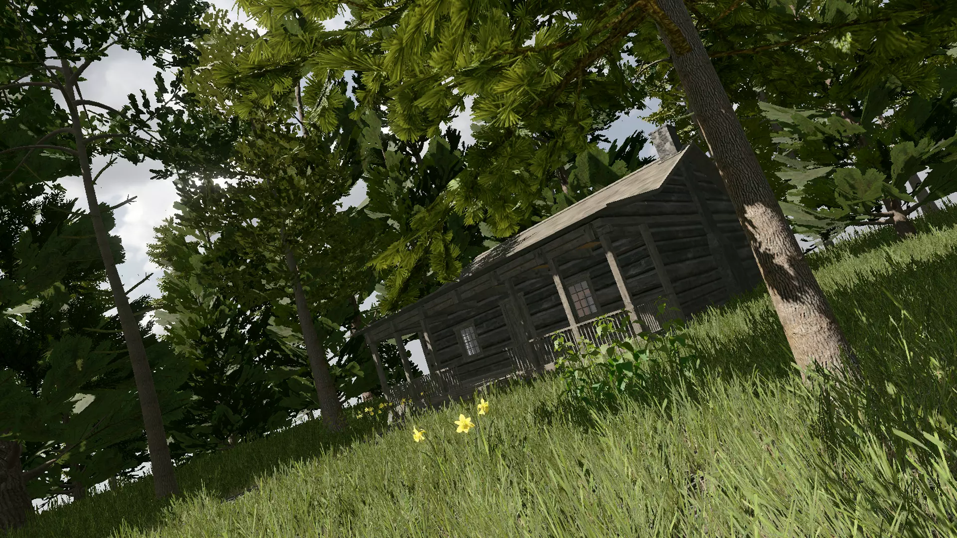 Log Cabin Low-poly 3D model_4