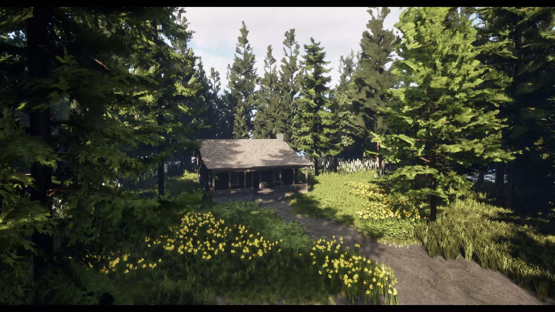 Log Cabin Low-poly 3D model_0