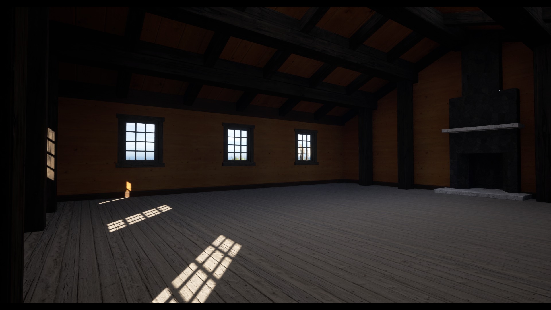 Log Cabin Low-poly 3D model_14