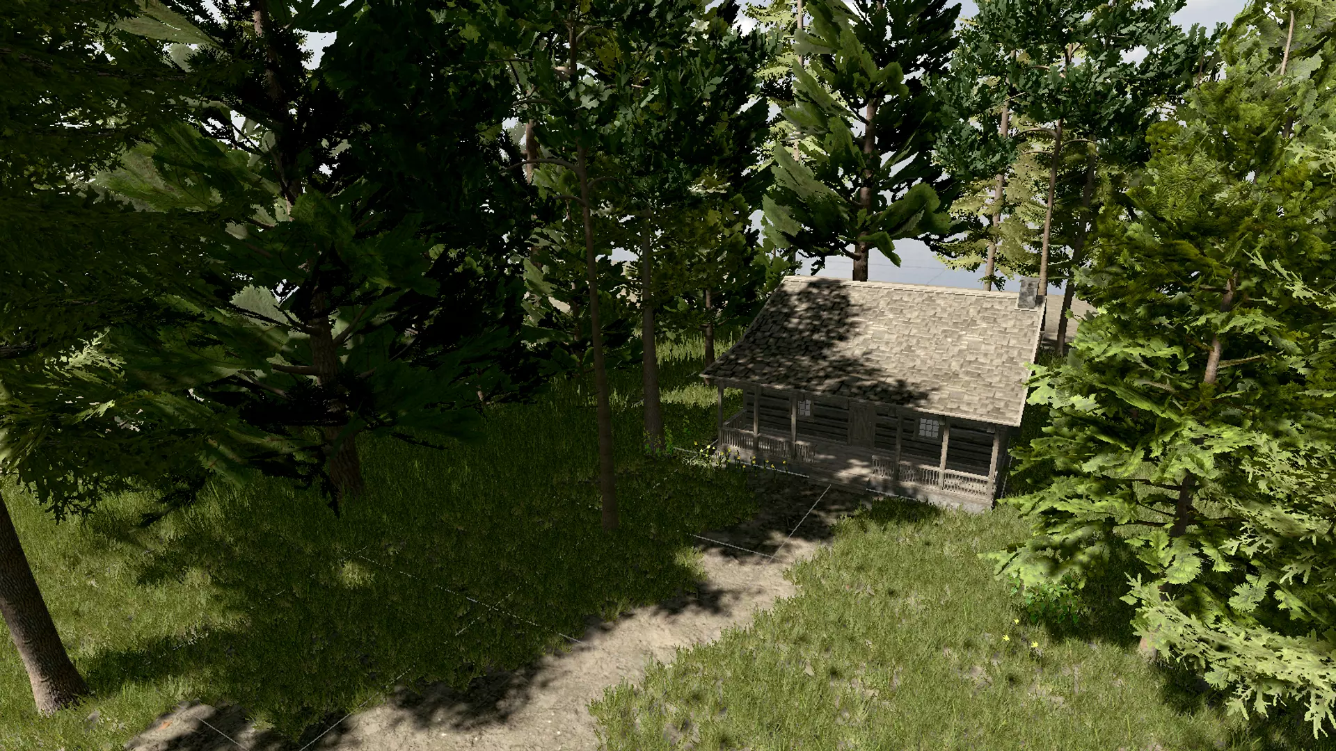 Log Cabin Low-poly 3D model_6