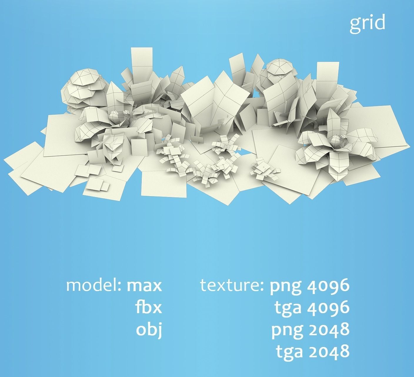 flowers and plants are low poly 25 objects Low-poly 3D model_1