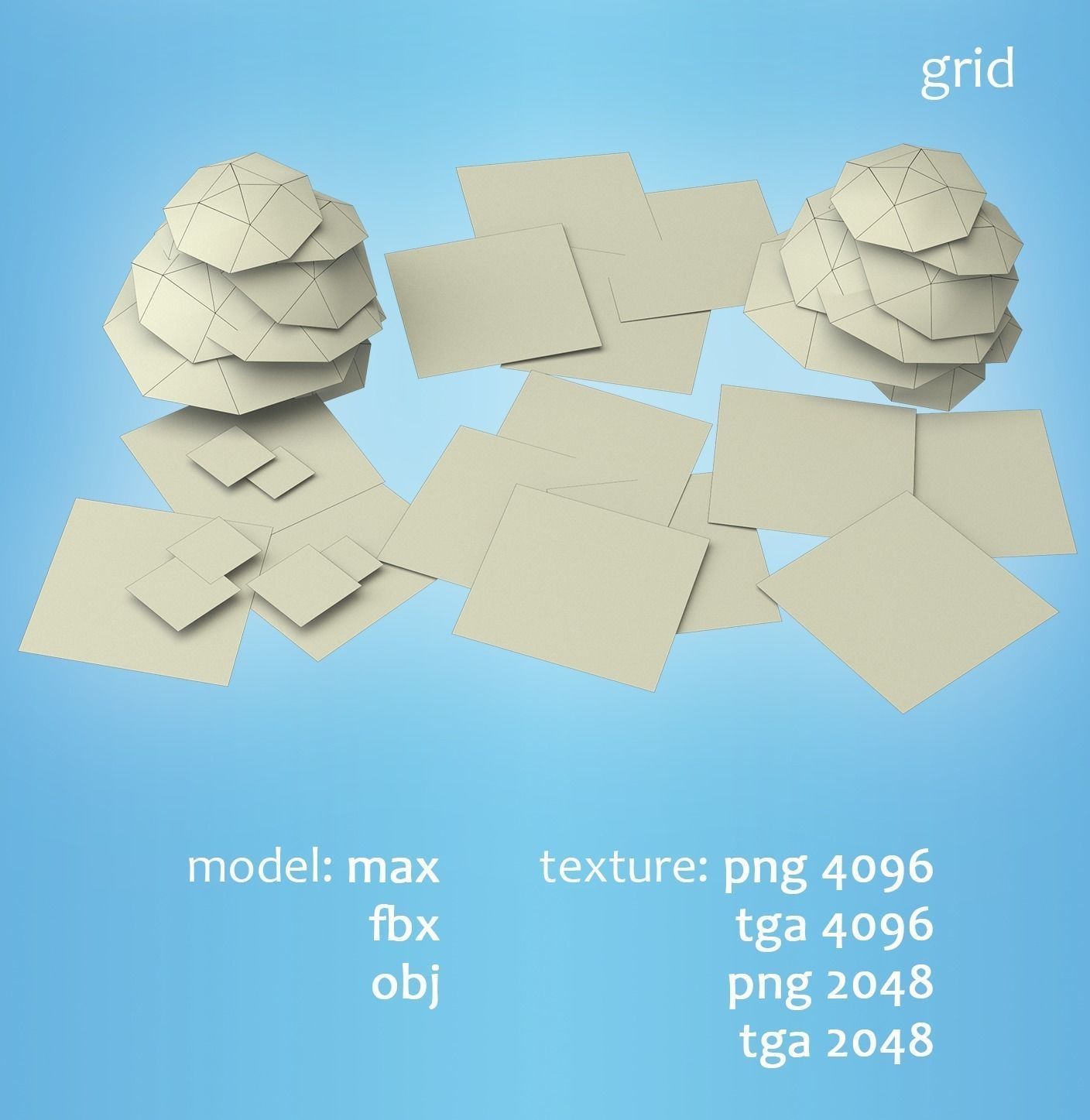 flowers and plants are low poly 25 objects Low-poly 3D model_5