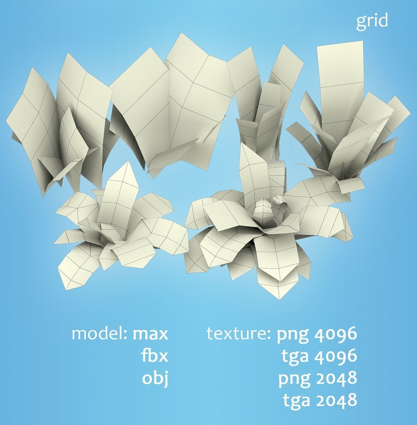flowers and plants are low poly 25 objects Low-poly 3D model_7