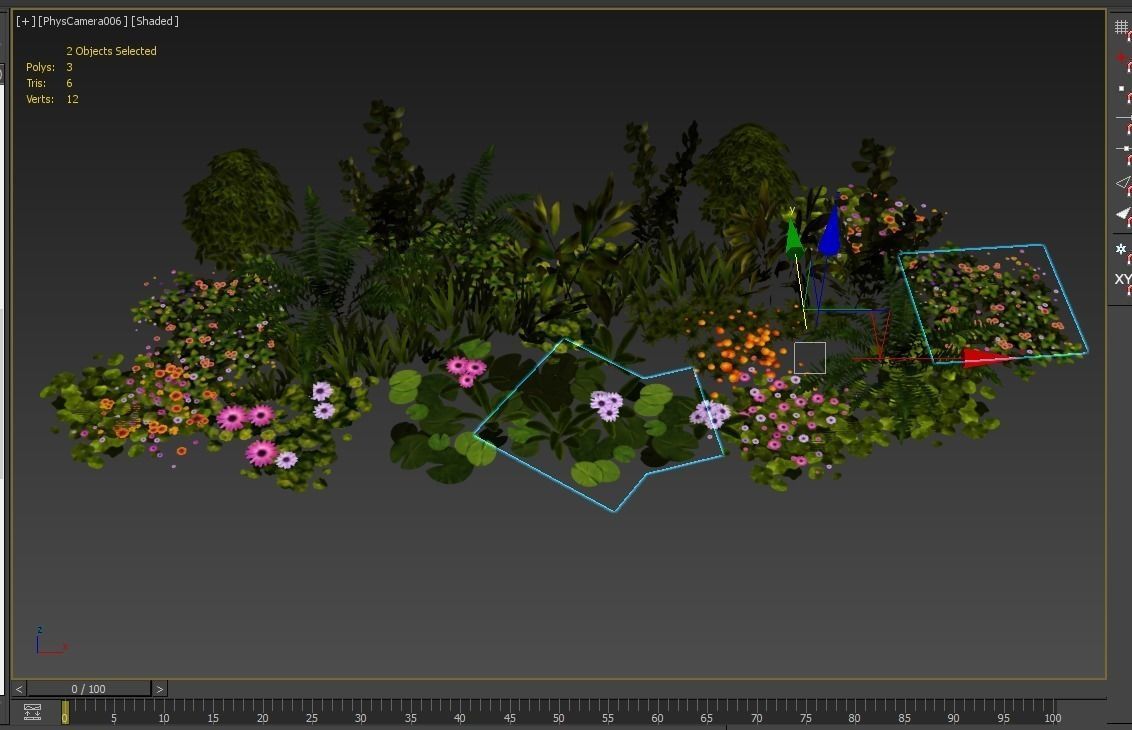 flowers and plants are low poly 25 objects Low-poly 3D model_10