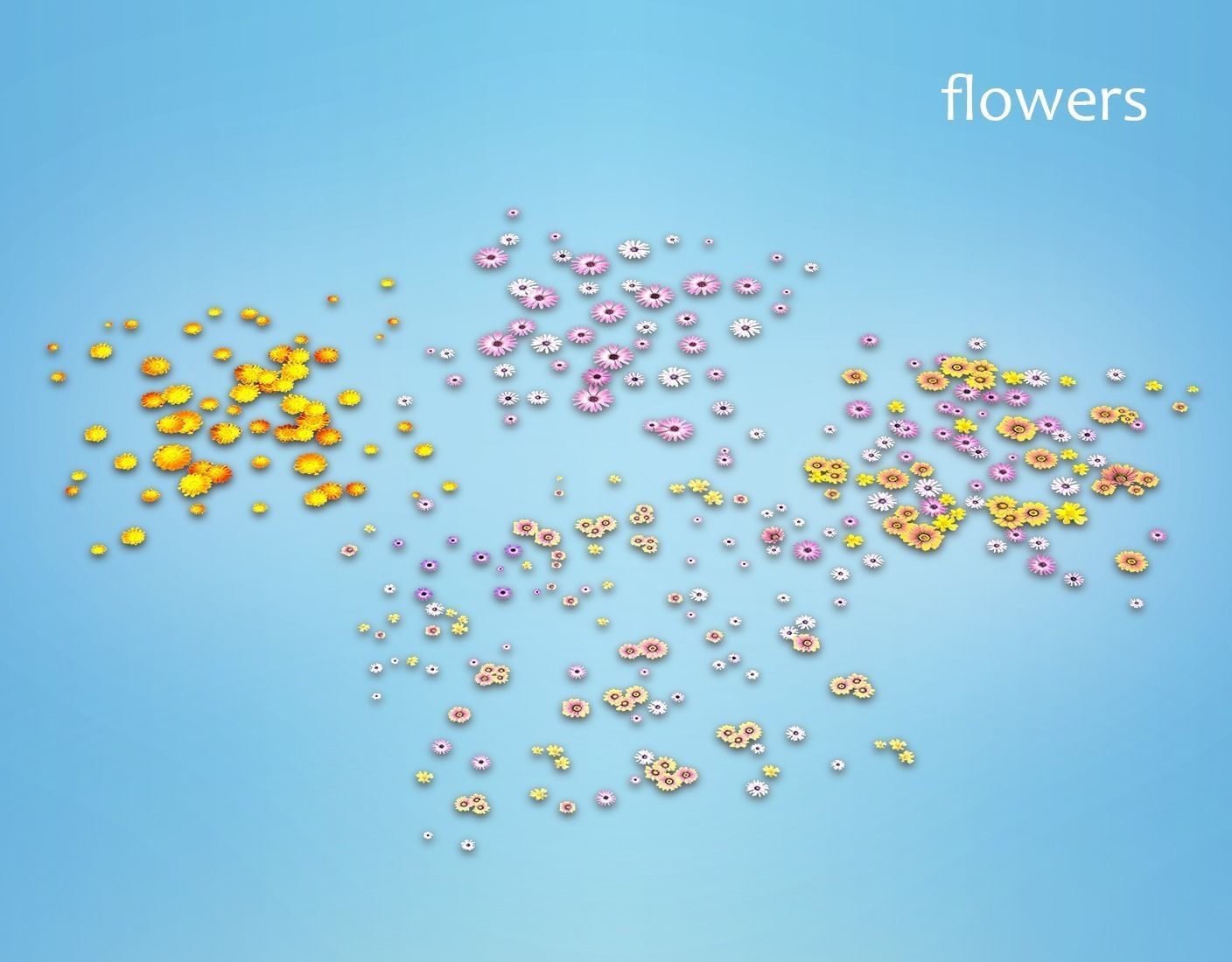 flowers and plants are low poly 25 objects Low-poly 3D model_8