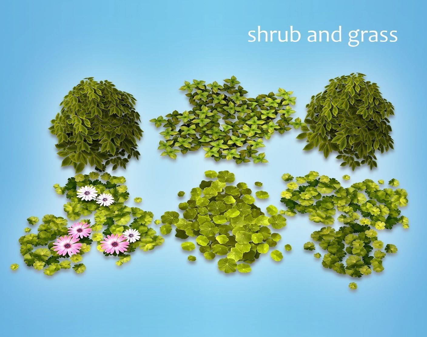 flowers and plants are low poly 25 objects Low-poly 3D model_4