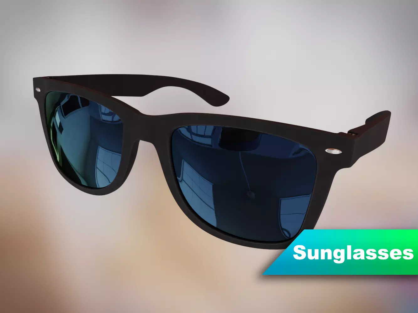 modern sunglasses 3D model_0