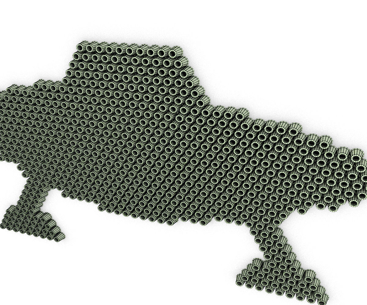 UFO Perler Beads 3D model_3