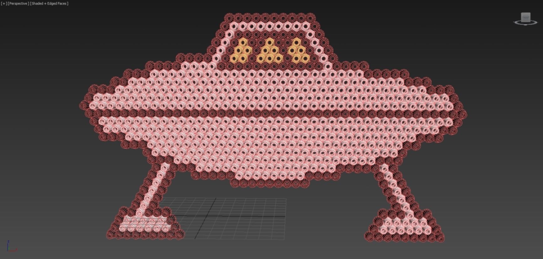 UFO Perler Beads 3D model_4
